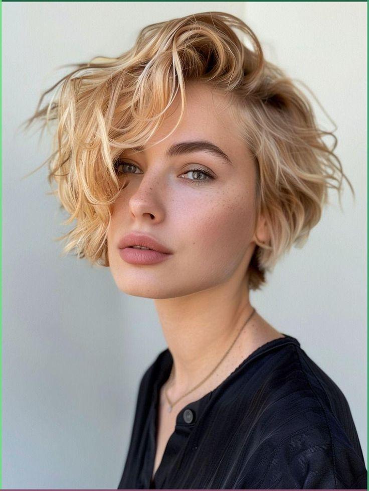 Bixie Cut mit lockeren Beach Waves