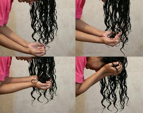 Scrunch Methode für Locken
