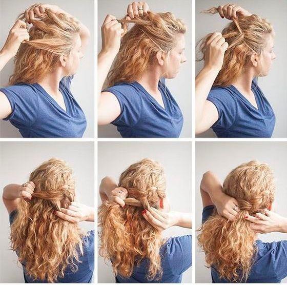DIY halb hoch Locken Anleitung