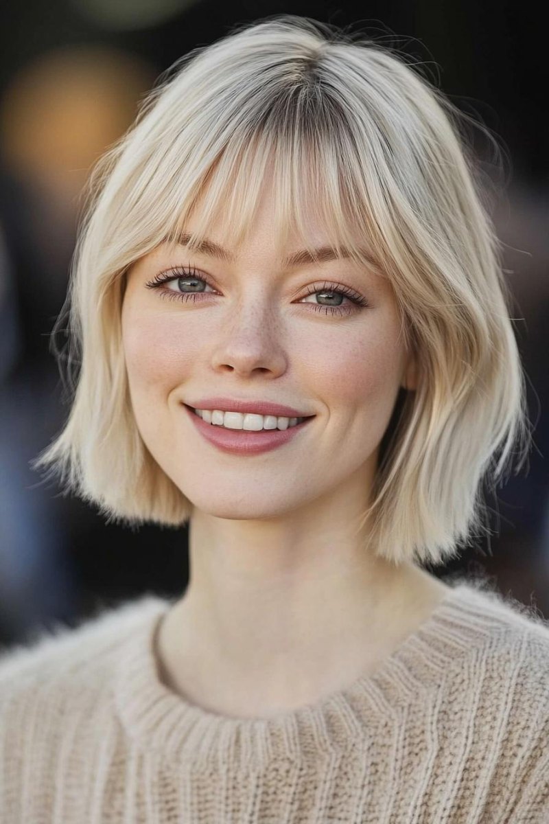 Eleganter blonder Bob für Frauen
