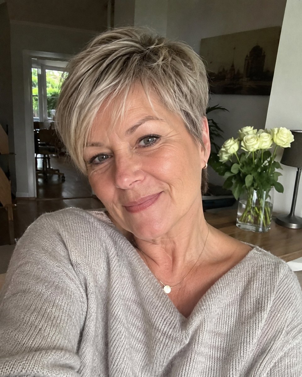 Kurzer Pixie Cut ab 50 stilvolle Ideen für deinen Look