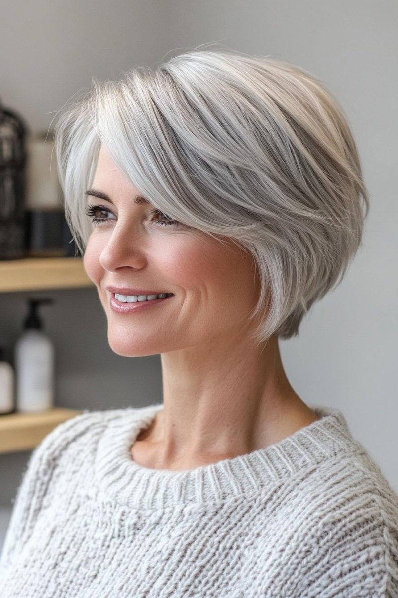 Eleganter Pixie Bob Frau über 50