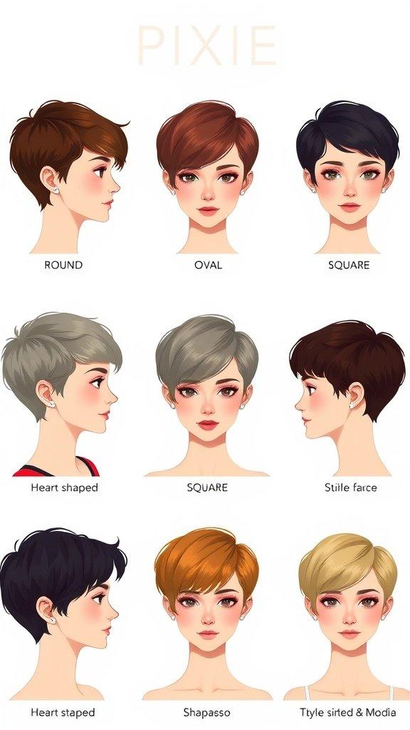 Pixie Cut passend zur Gesichtsform
