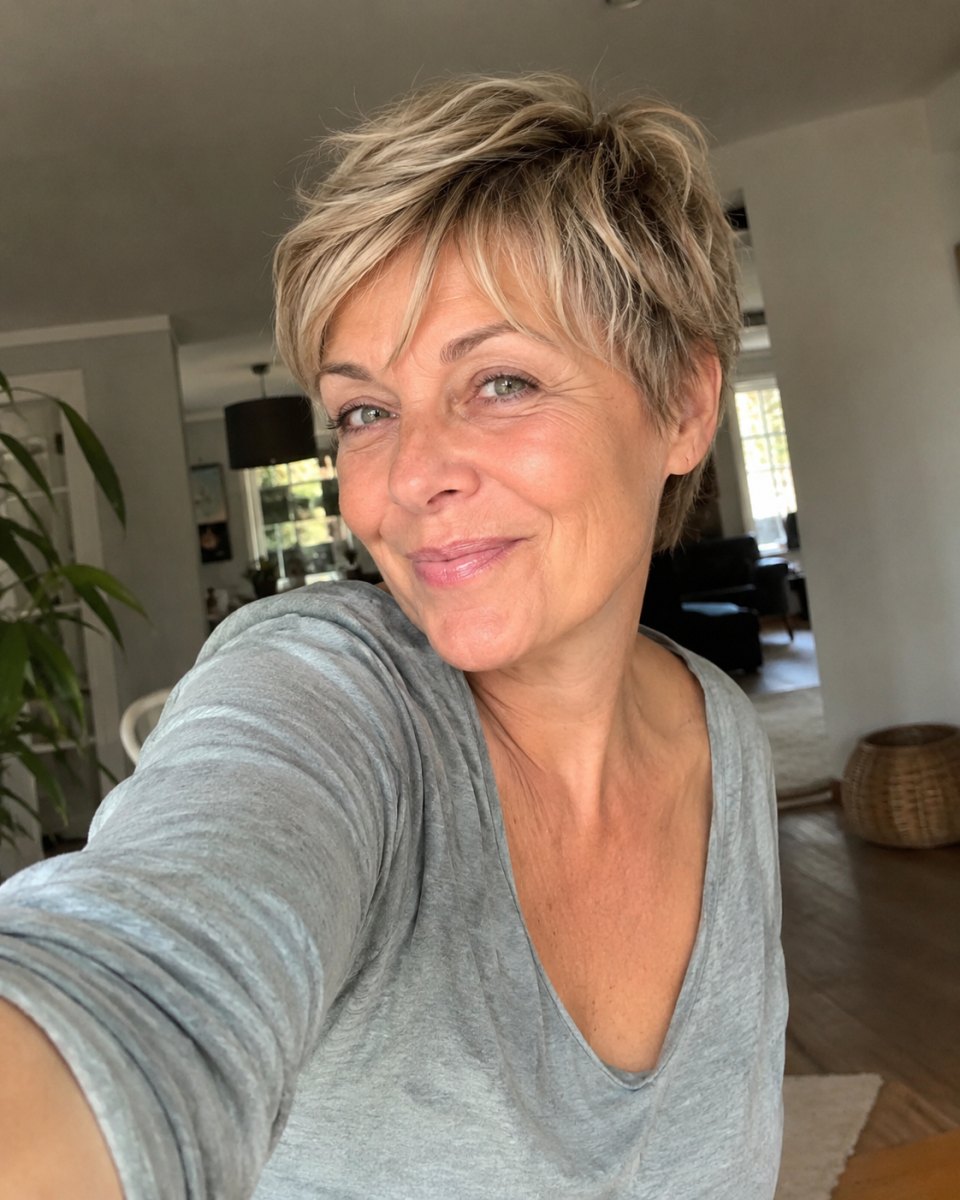 Fransiger Pixie Cut mit Struktur