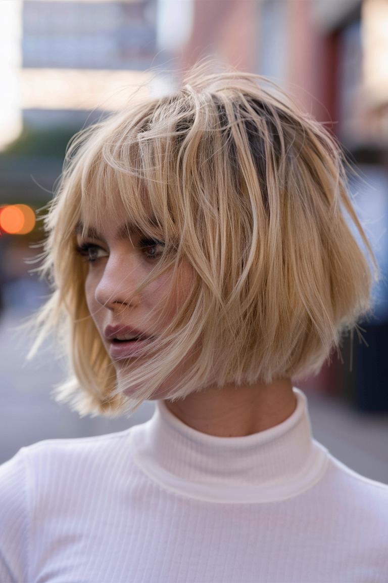 Französischer blonder Bob