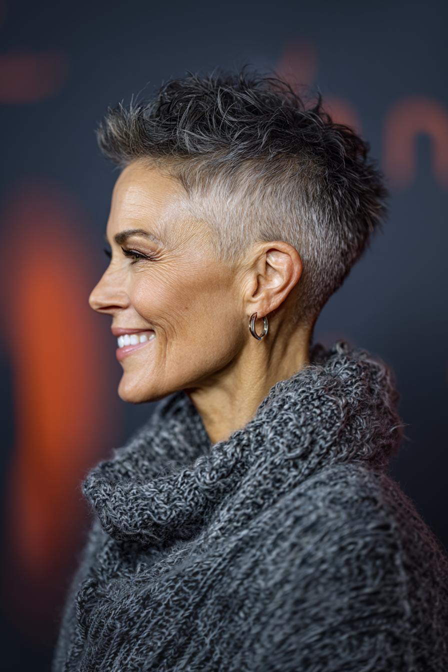 Undercut Pixie Frau ab 50