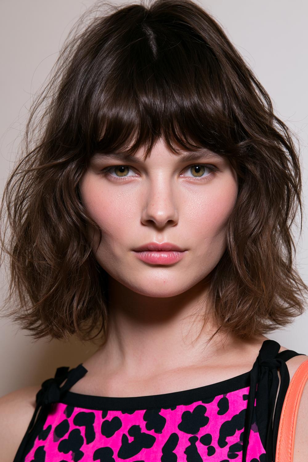 Voluminöser Shag mit Curtain Bangs