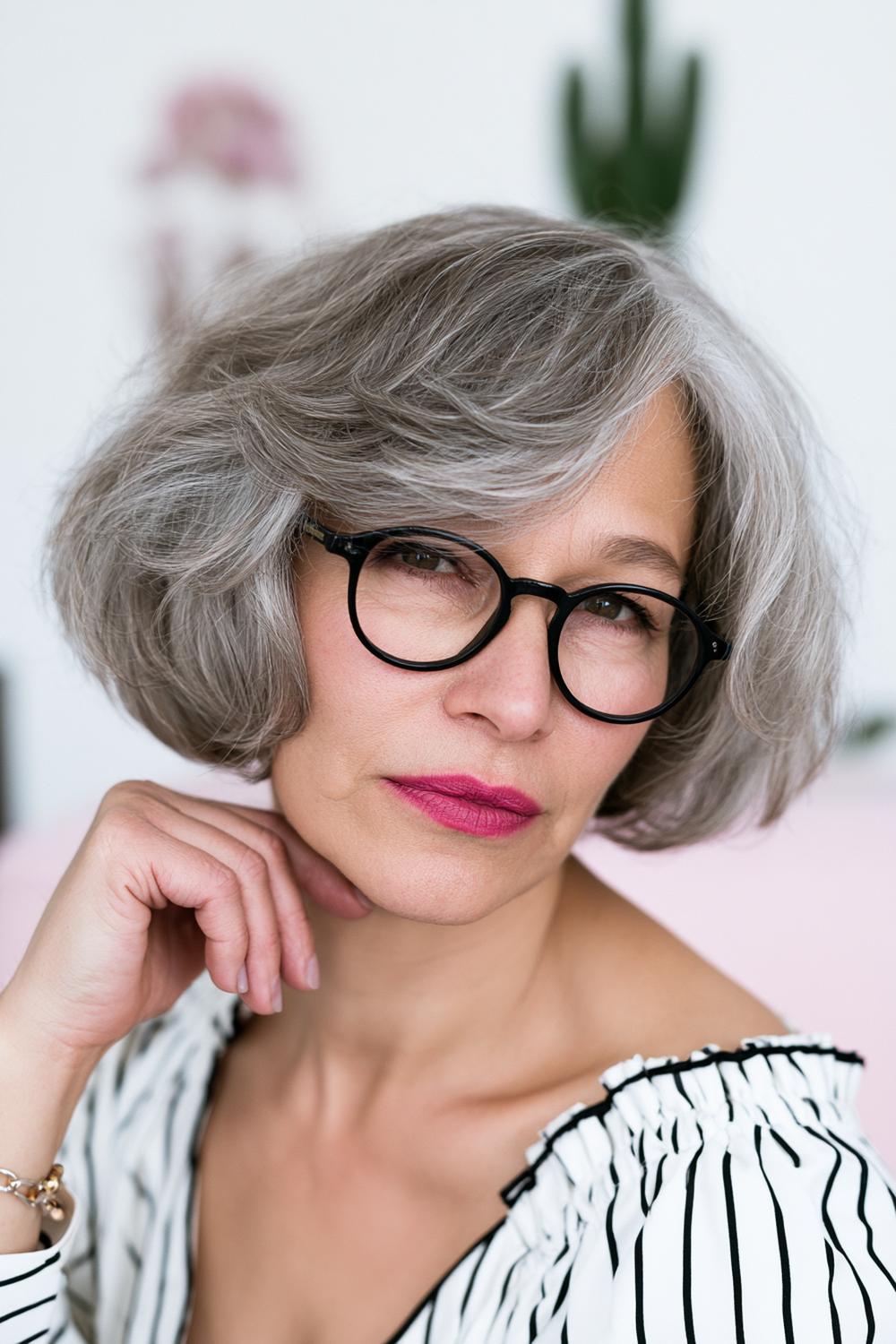 Graue Eleganz mit Volumen