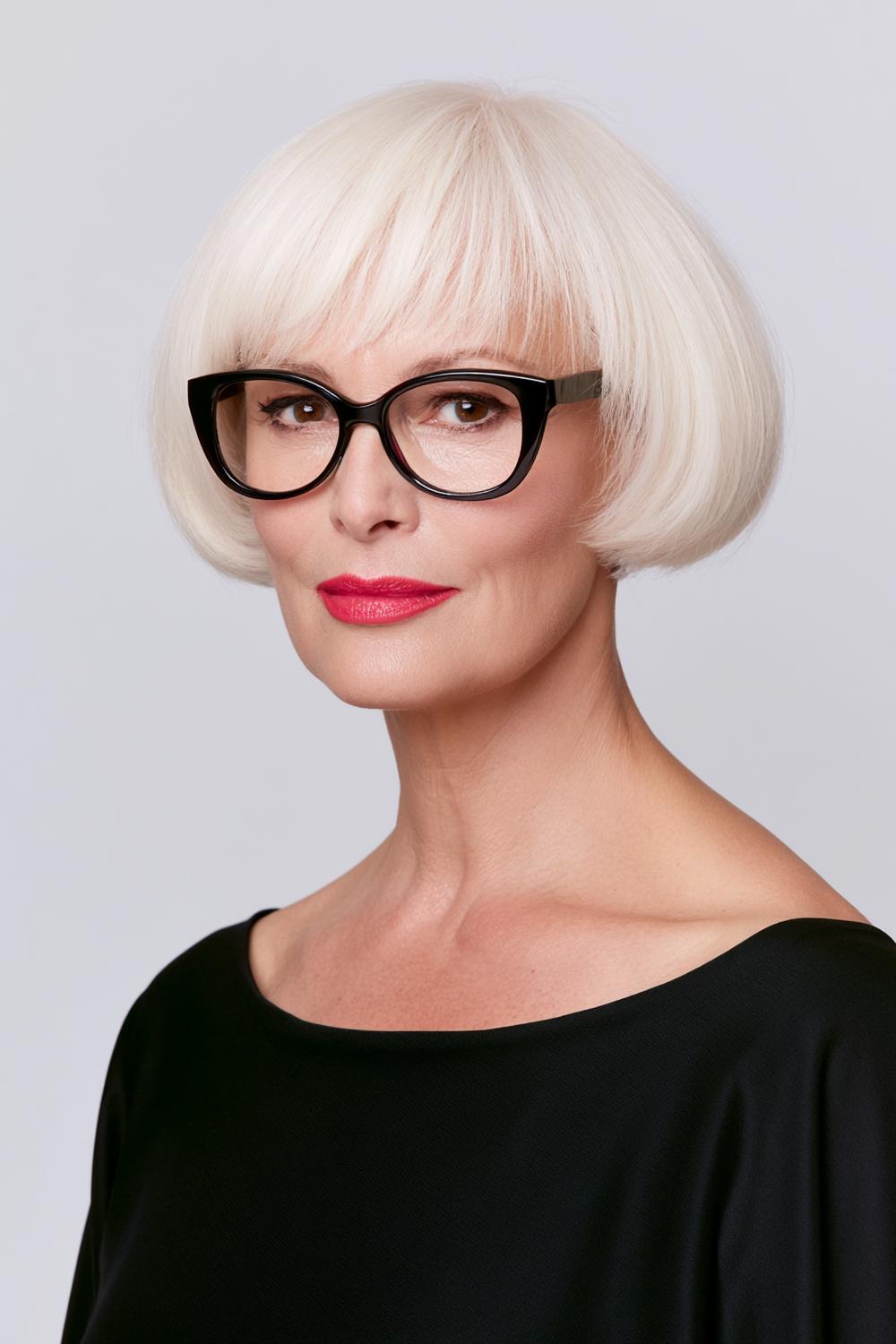 36 Stylische Frisuren ab 50 mit Brille - Elegant & Modern