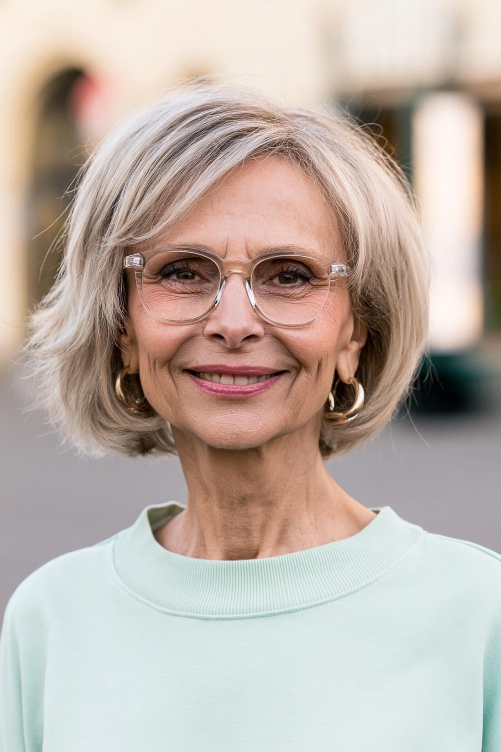 Eleganter Bob mit transparenter Fassung