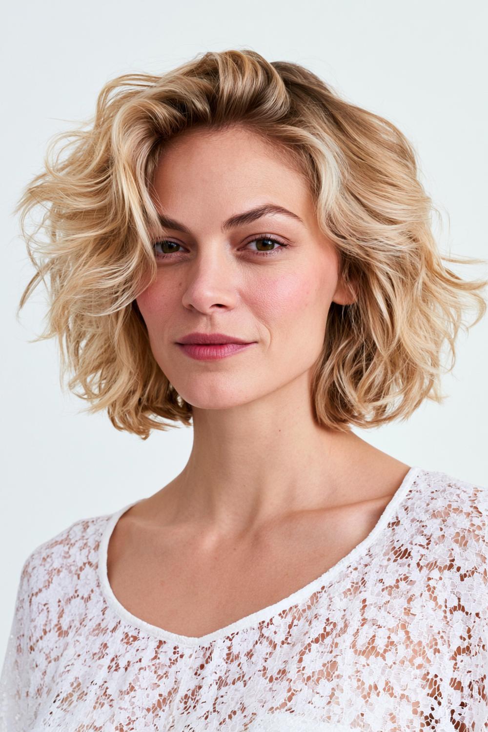Blonde Lockenpracht mit Volumen