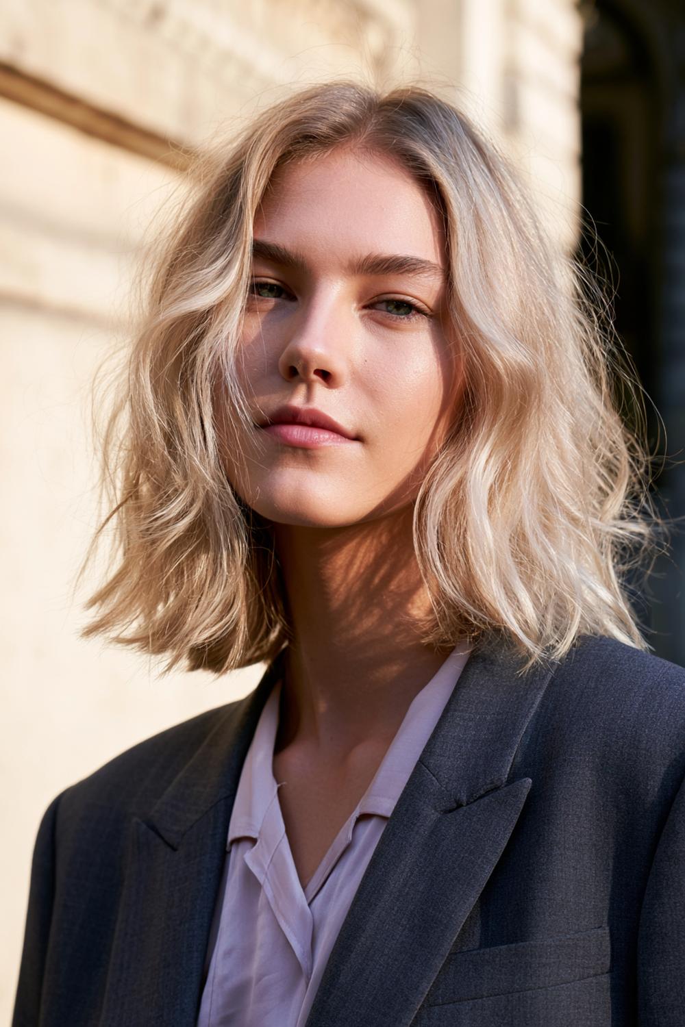 Natürliche Wellen im Business-Look