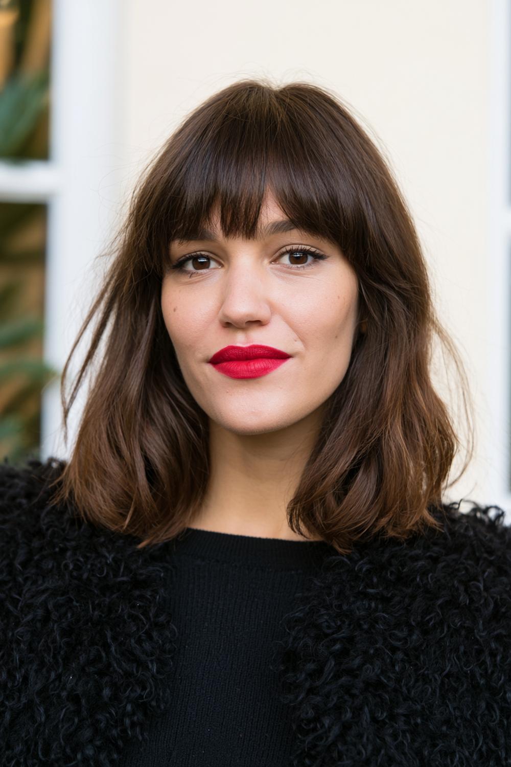 Statement mit rotem Lippenstift