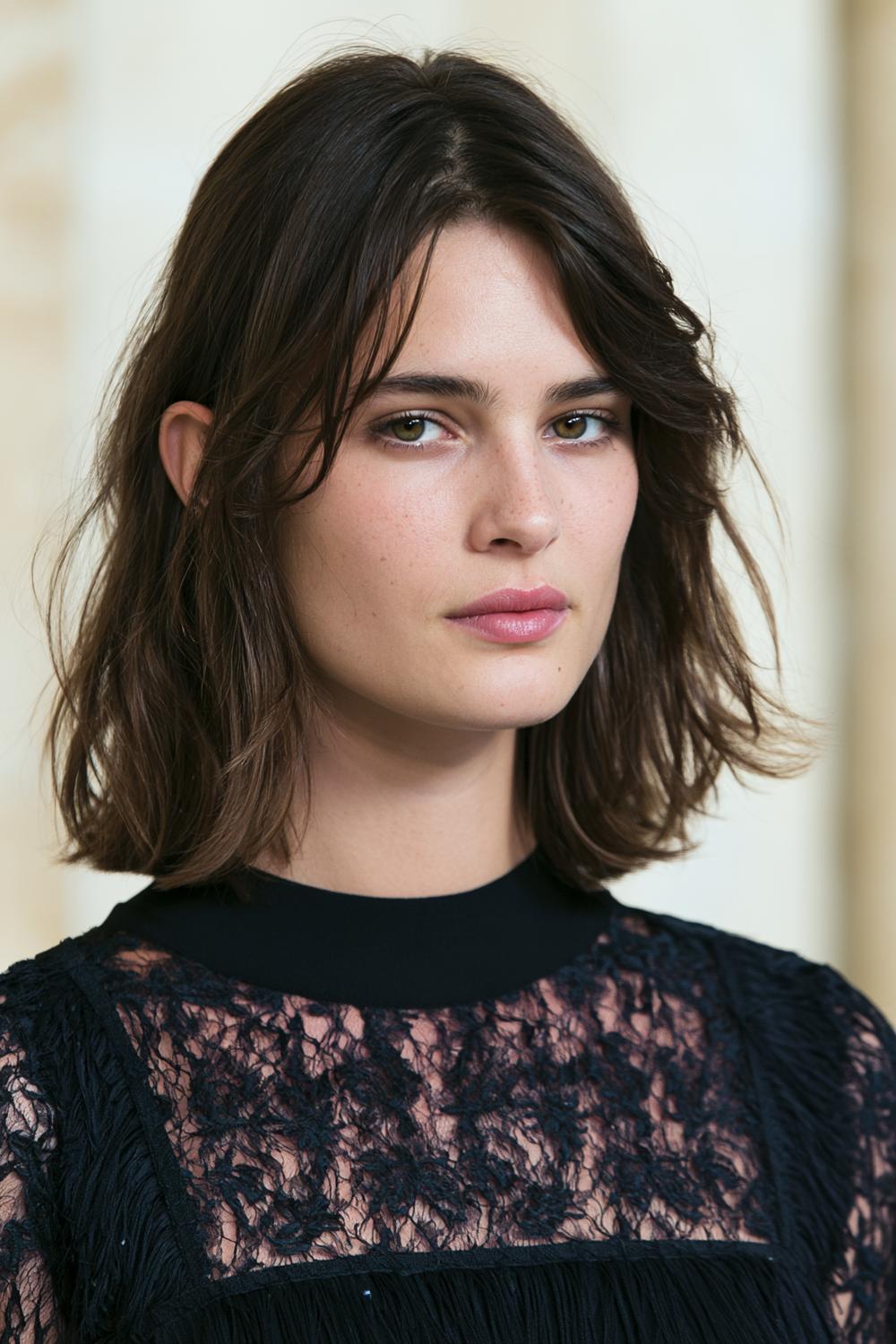 Asymmetrischer Mittelscheitel-Look