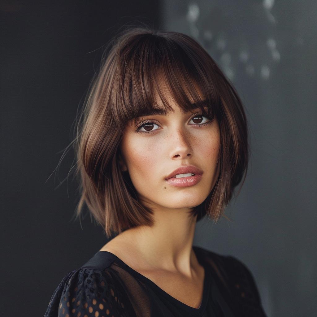 Bob mit natürlicher Haarfarbe