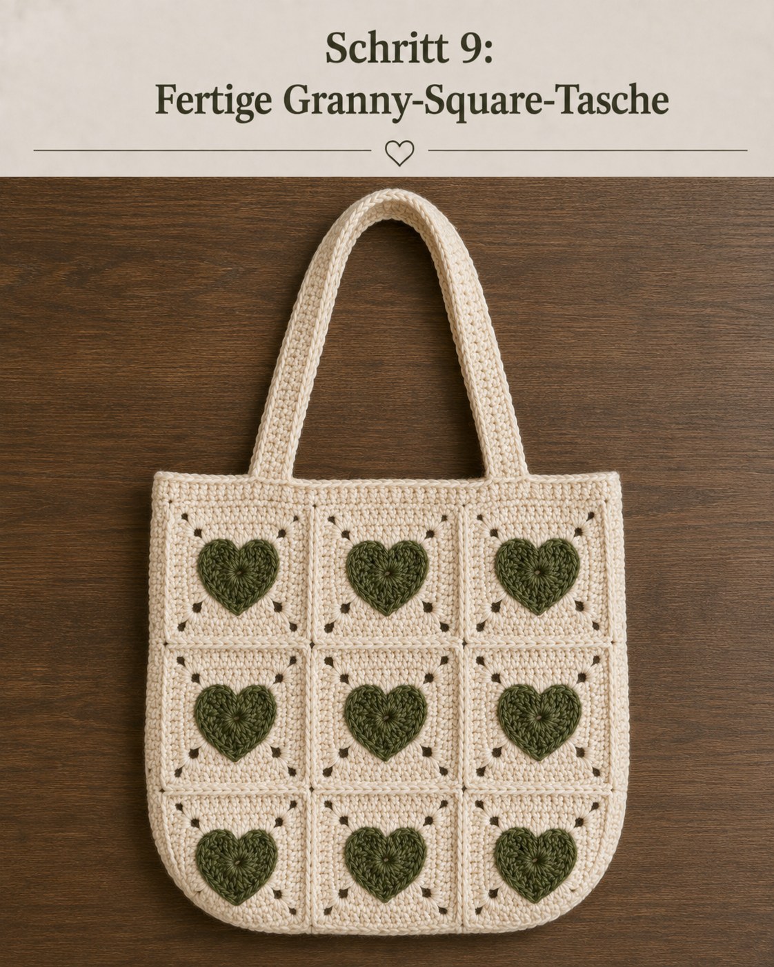 Granny Square Tasche Mit Herzmotiv Häkeln - Meine Anleitung