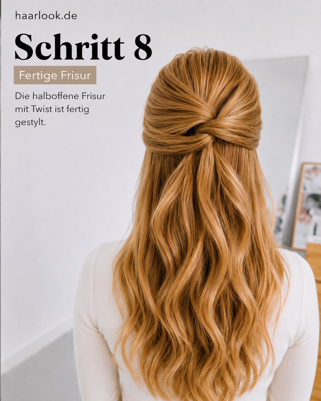 Halboffene Frisur Mit Locken Und Twist - Meine