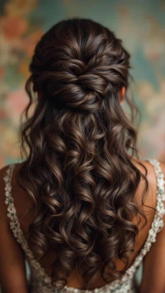 Vintage gedrehte Locken Frisur