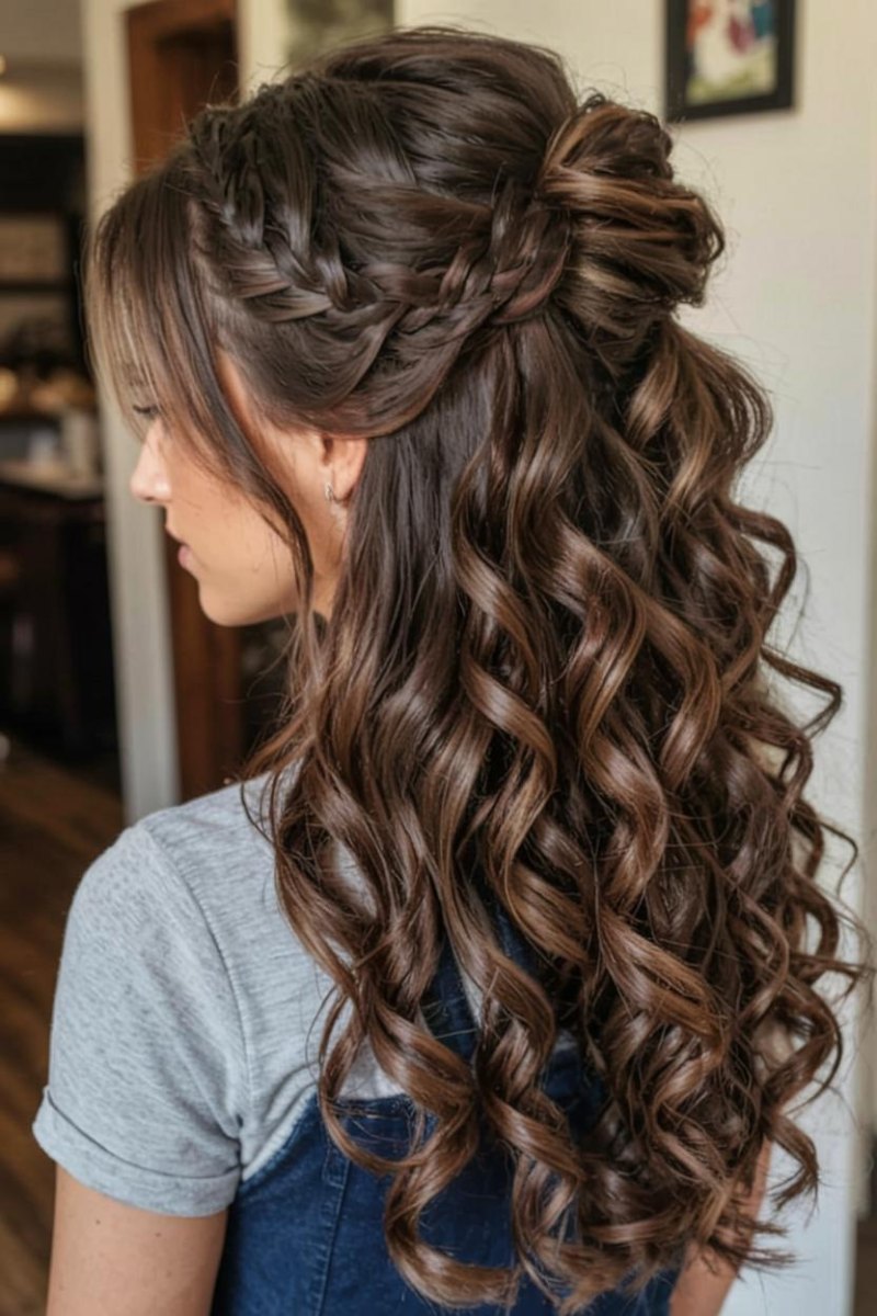 Locken mit geflochtenen Details