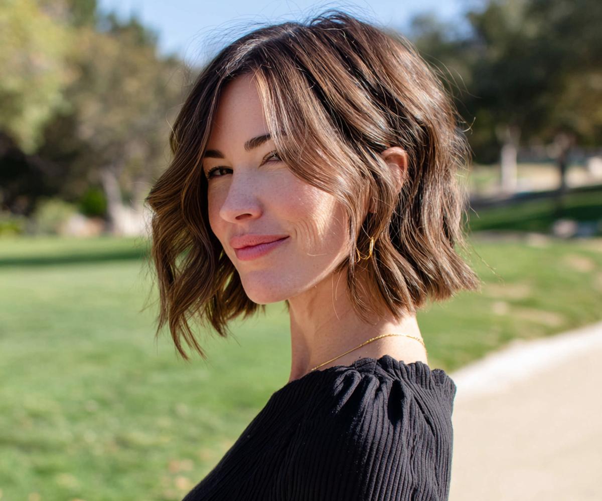 Gewellter Kinnlanger Bob Braun