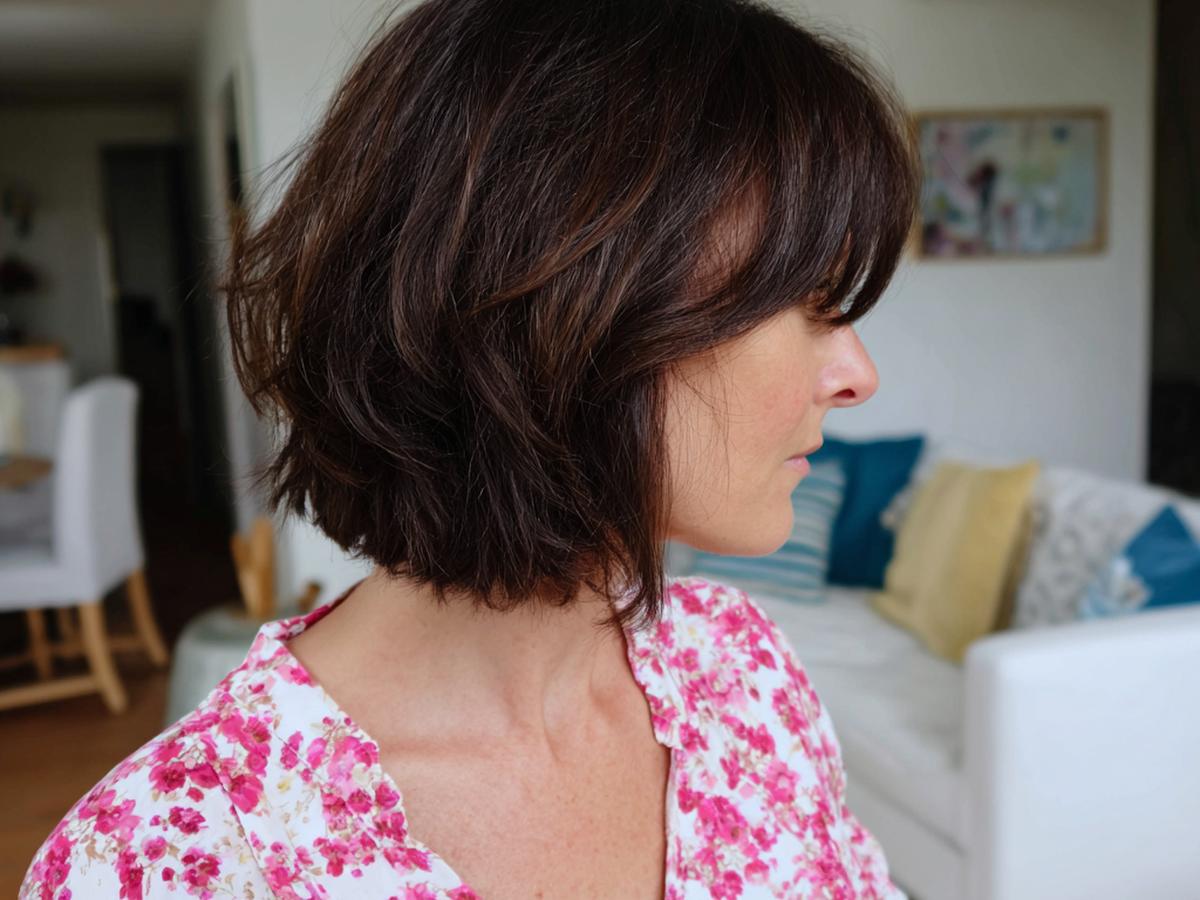 Gewellter Bob Mit Pony Braun