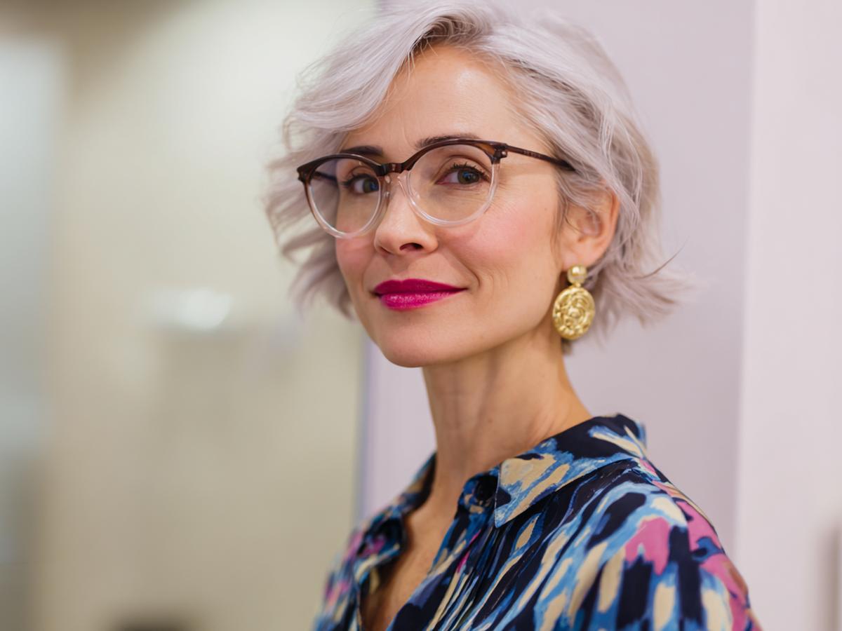 48 Frisuren ab 50 mit Brille – Die schönsten Looks für Stil