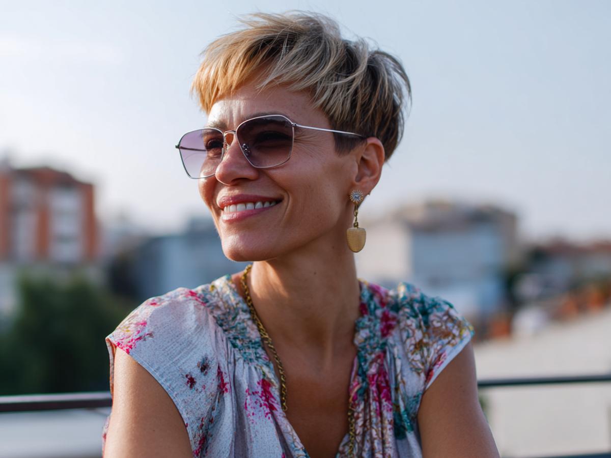 Gestufter Blonder Pixie