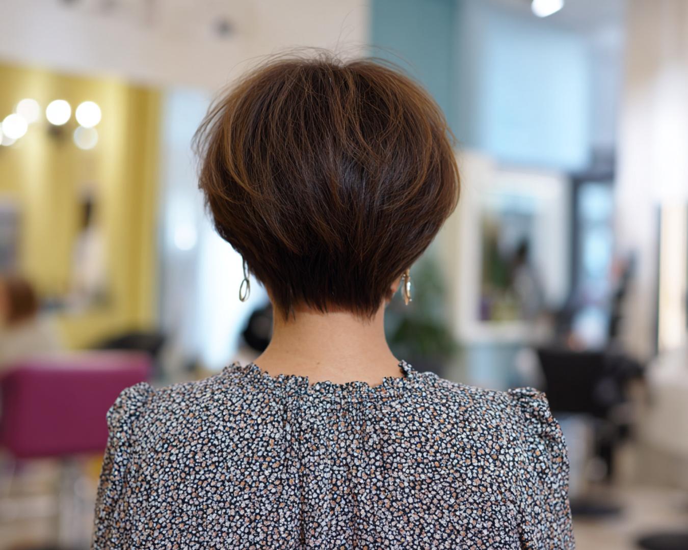 Brauner Kurzhaarschnitt Mit Volumen