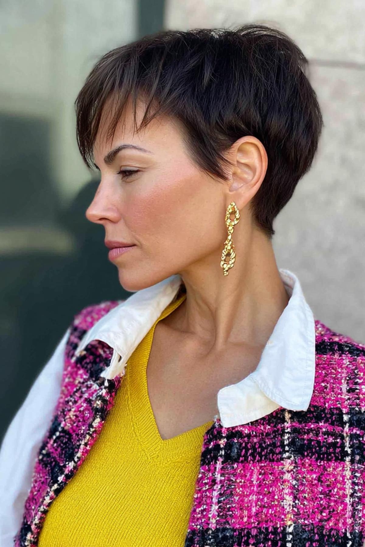 Dunkelbrauner Pixie Mit Schr&auml;gem Pony