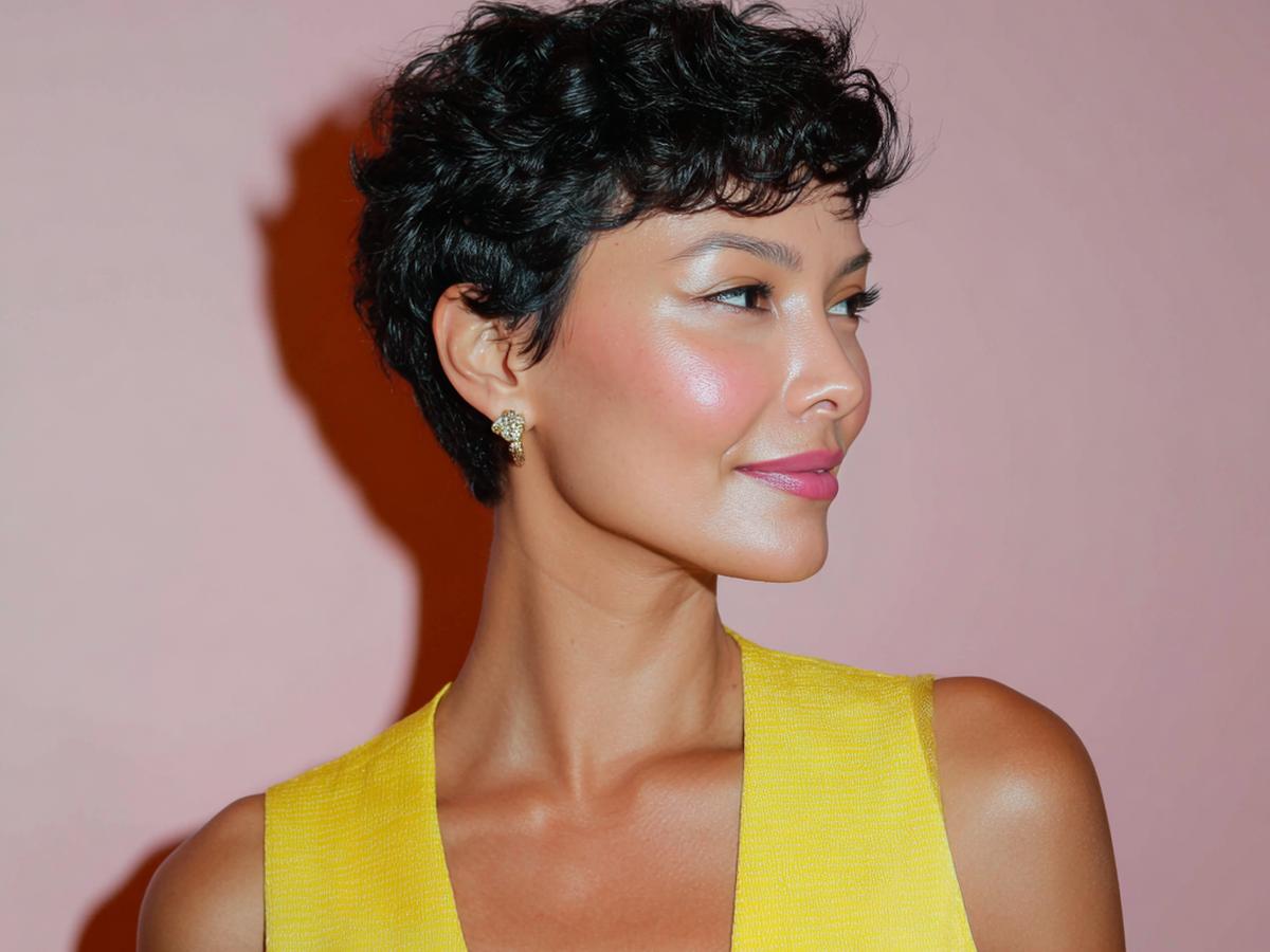 Kurzer Lockenpixie Dunkelbraun