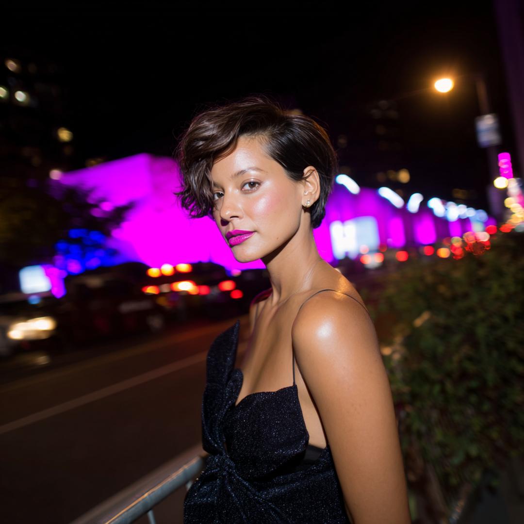 Asymmetrischer Dunkler Kurzhaarbob