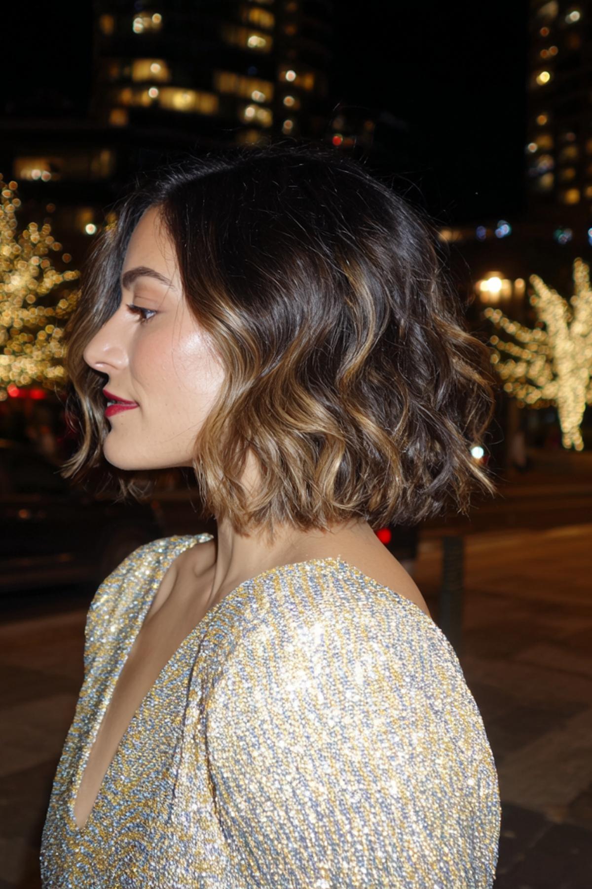 Dunkler Wellenbob Mit Highlights