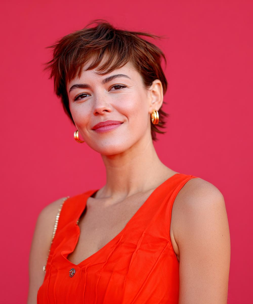 Kurzer Pixie Mit Stufigem Pony