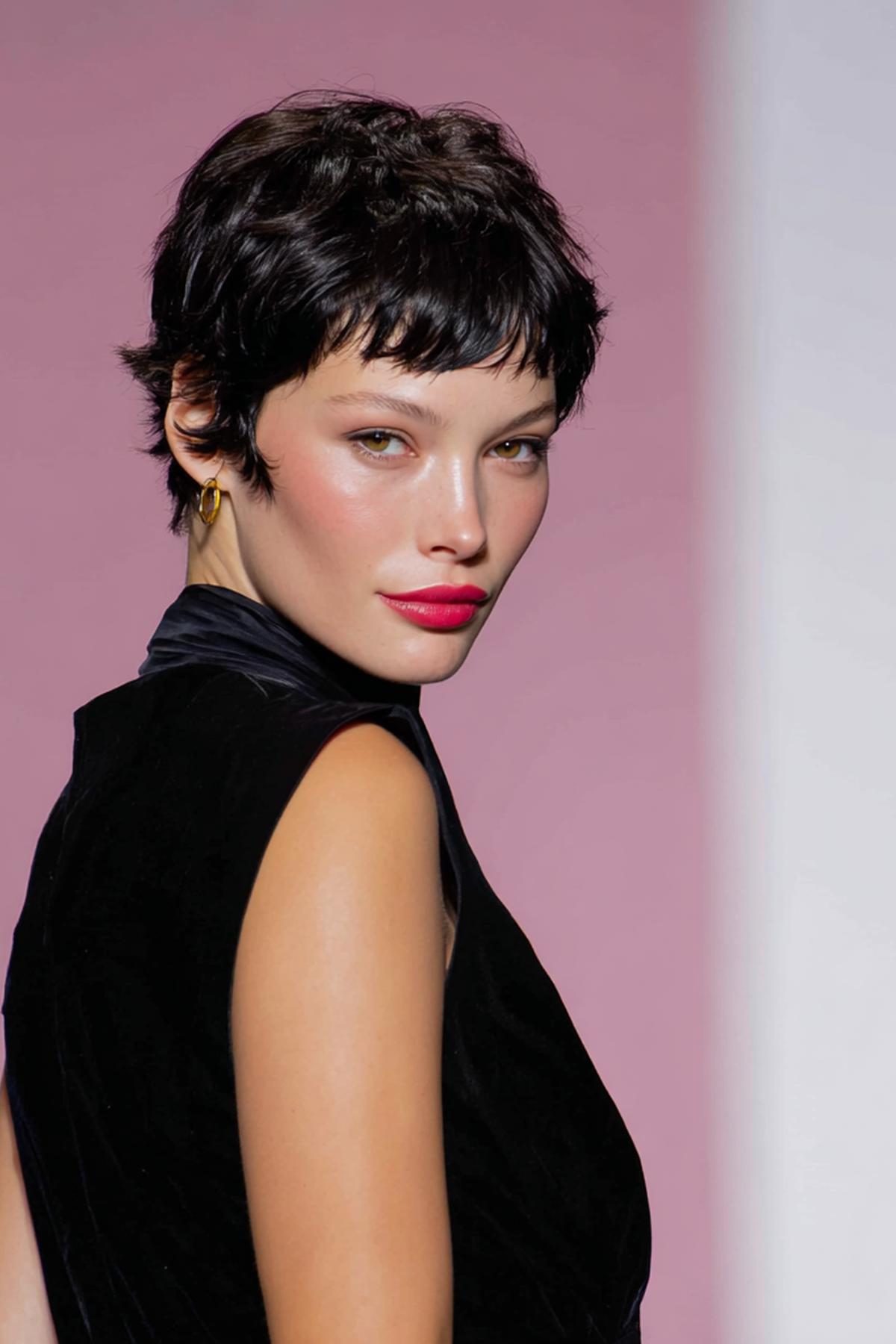 Dunkler Pixie Mit Mikropony