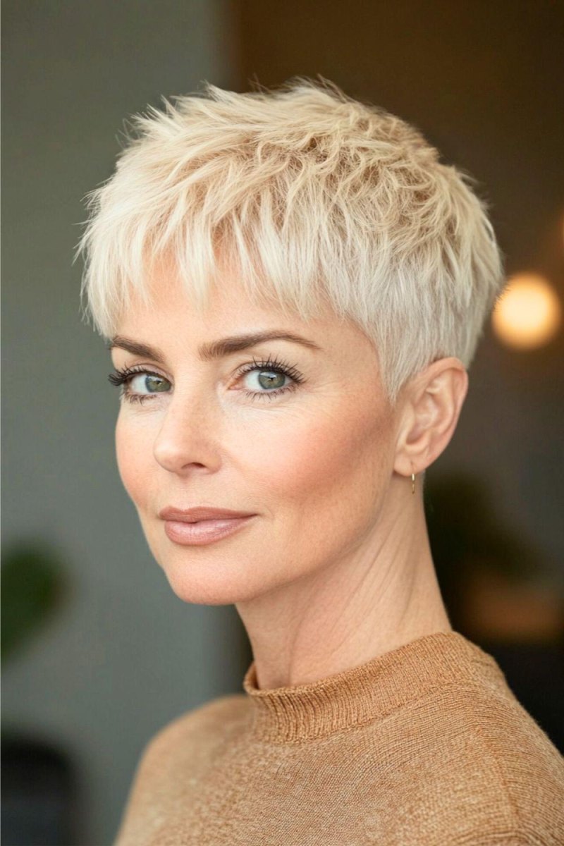 Blonde Pixie Cut Ideen Frauen
