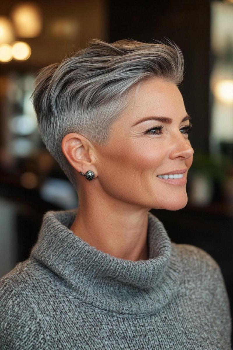Kurze Frisur mit Undercut