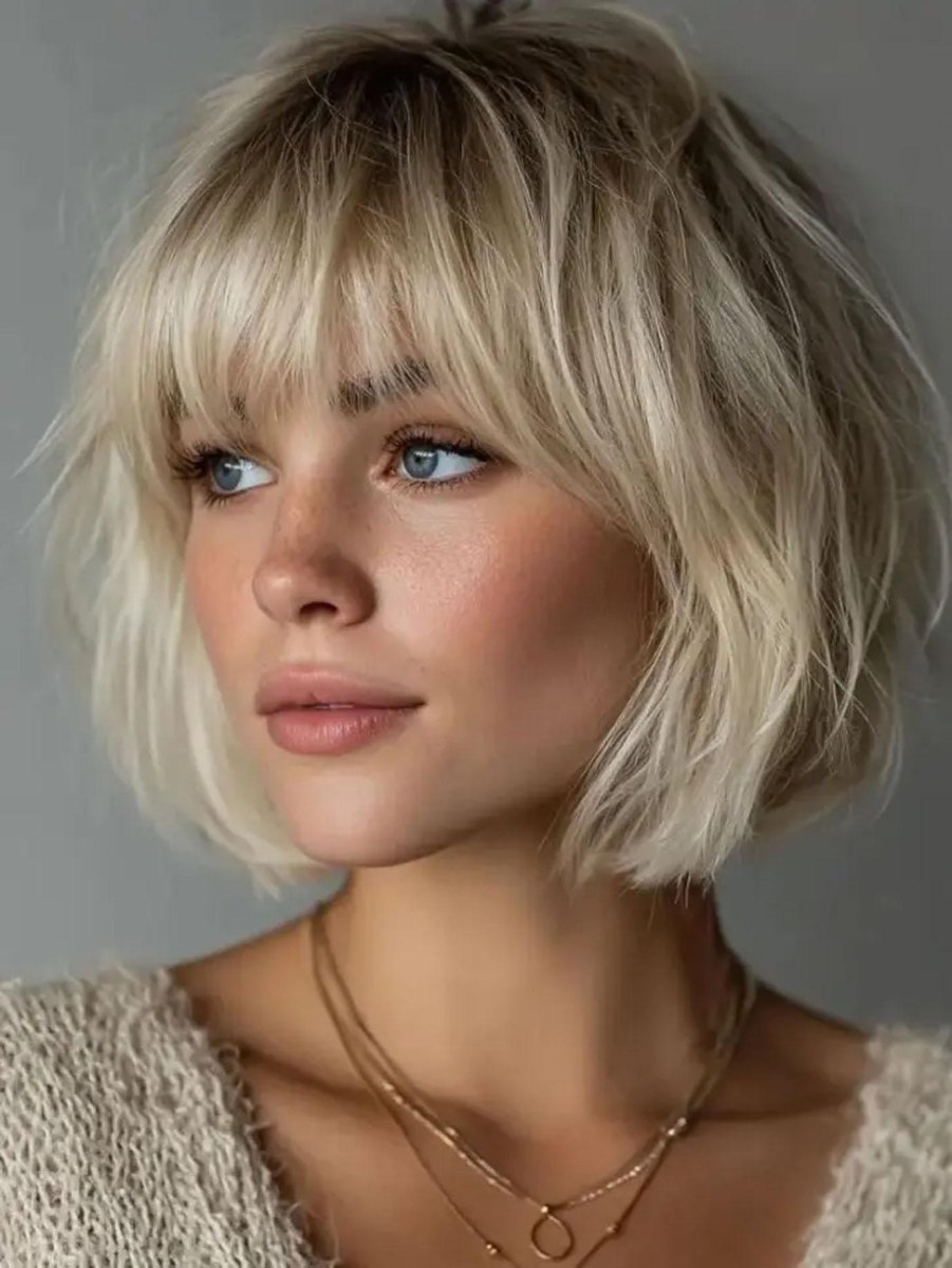 Blonder Bob französischer Pony
