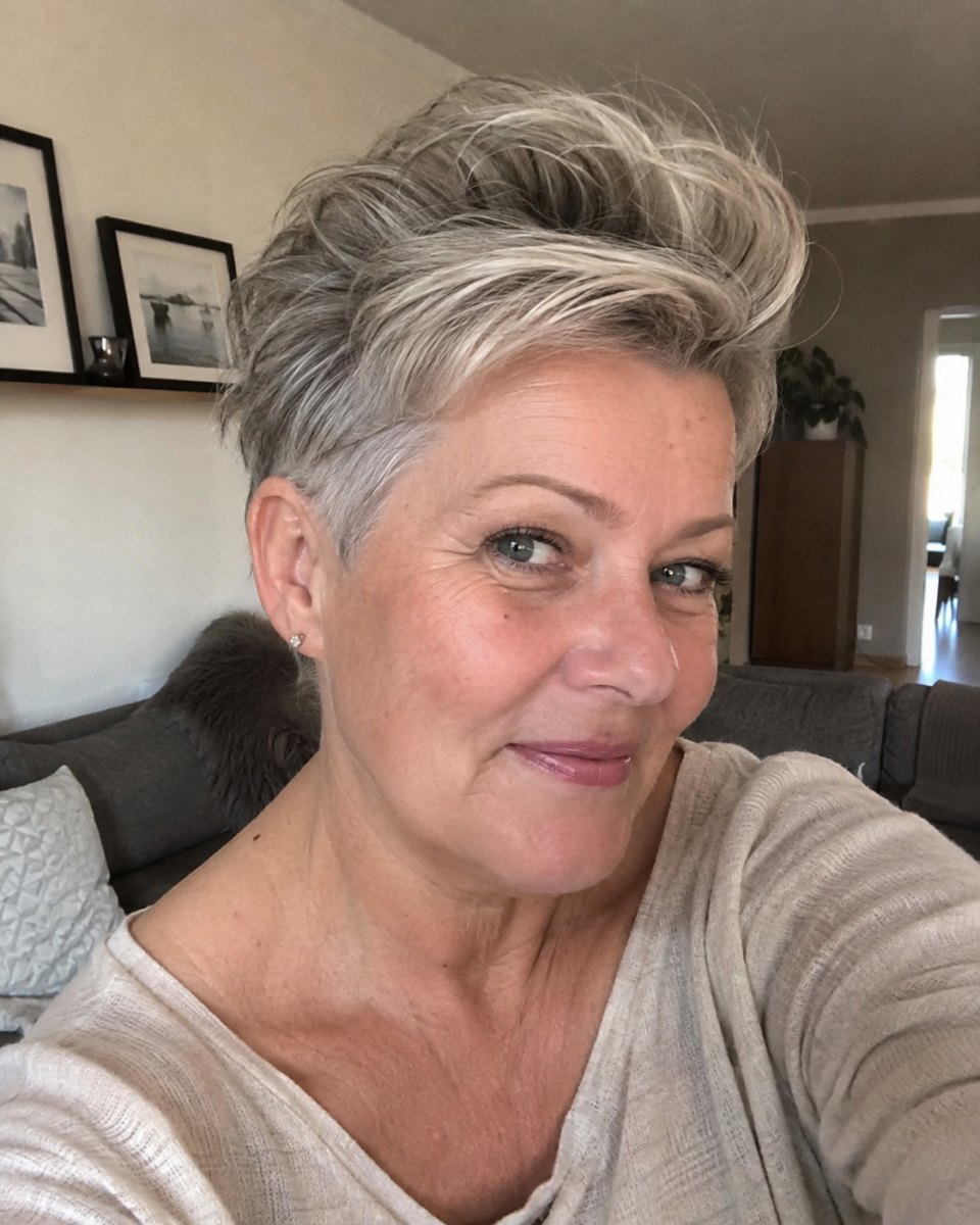 Pixie Cut mit Volumen am Oberkopf