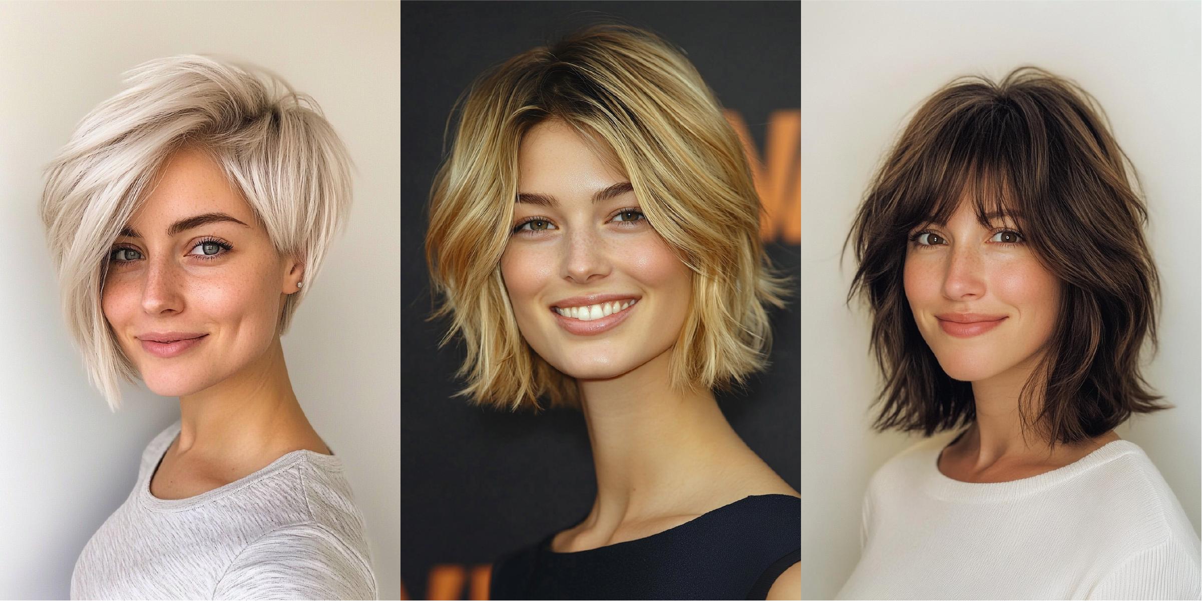 Kurzer Shaggy Bob passend zur Gesichtsform