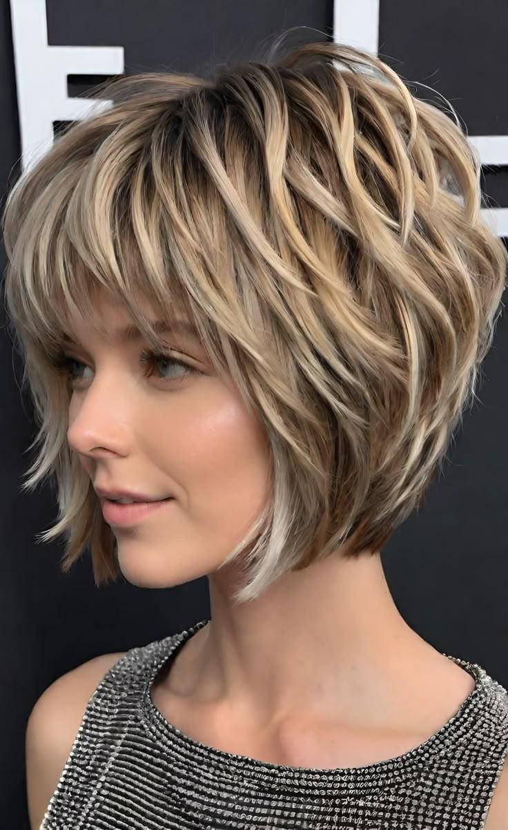 Kurzer Shaggy Bob: Stufen, Styling und Ideen