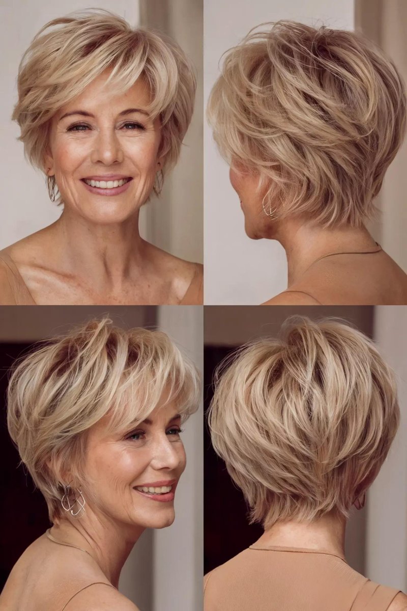 Layered Pixie moderne Silhouette