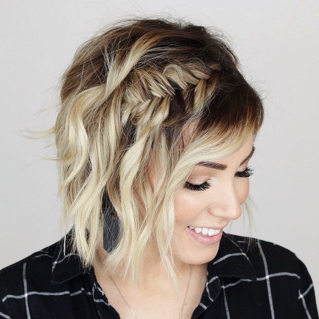 Kurze Haare geflochten Ideen für moderne Looks