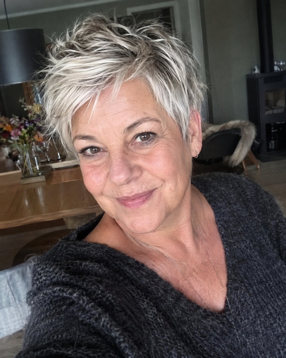 Strukturierter Pixie Cut für Frauen ab 50
