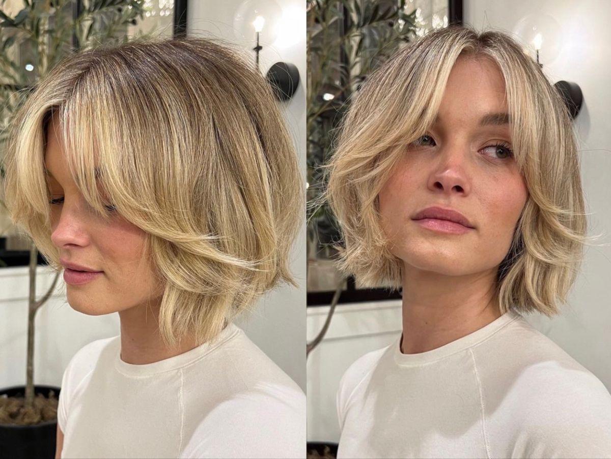 Blonder Bob mit Curtain Pony