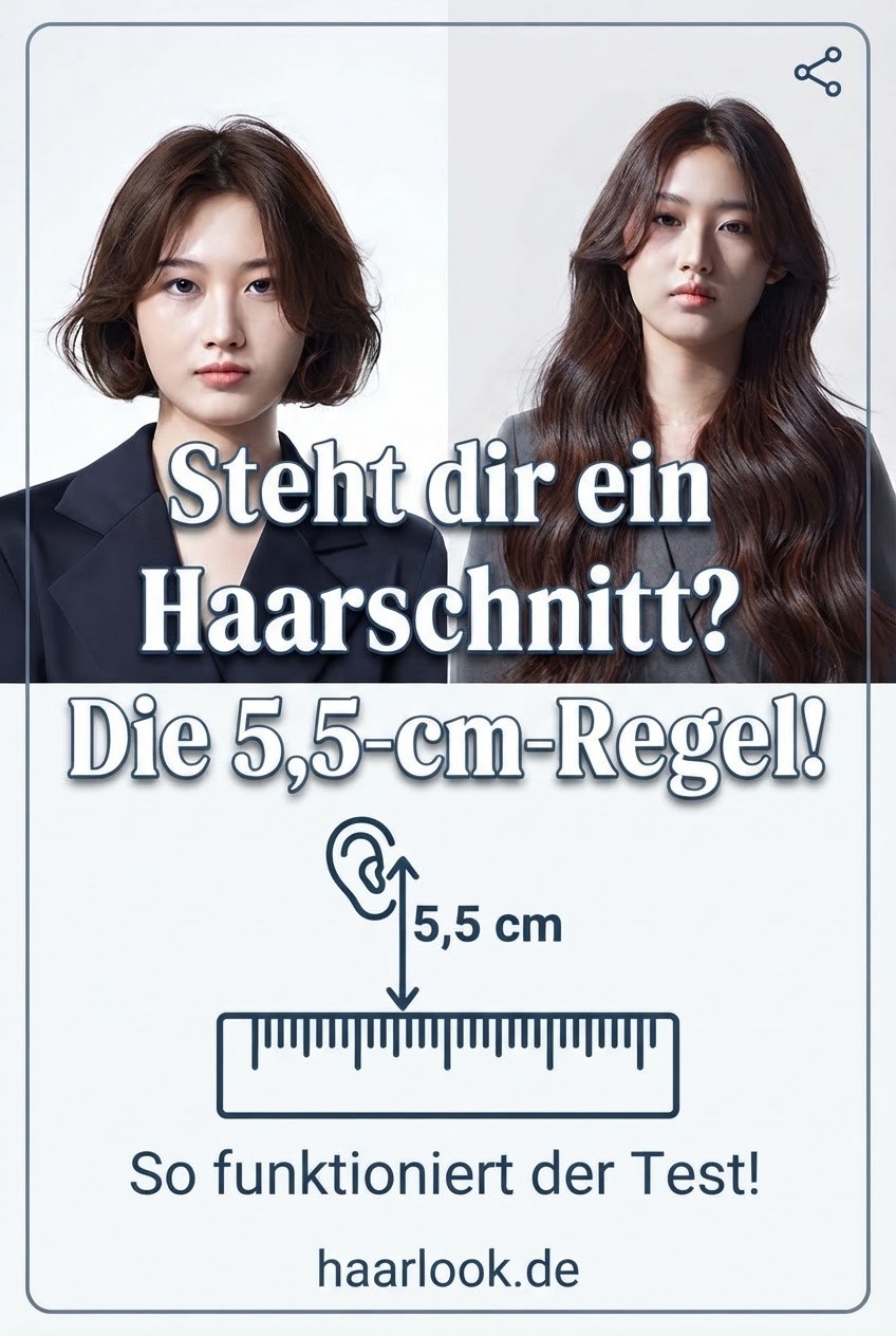 Steht dir ein kurzer Haarschnitt? Die 5,5-cm-Regel!