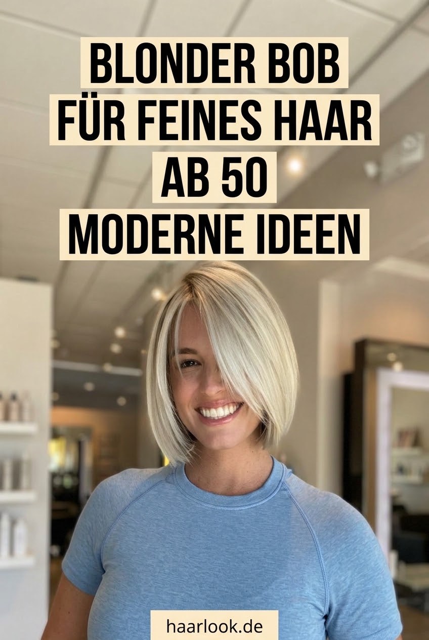 Blonder Bob für feines Haar ab 50 moderne Ideen