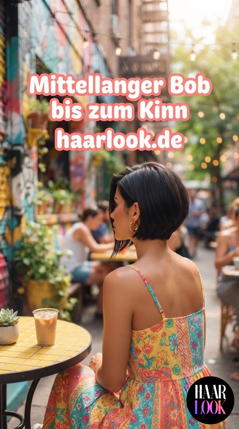 Mittellanger Bob bis zum Kinn