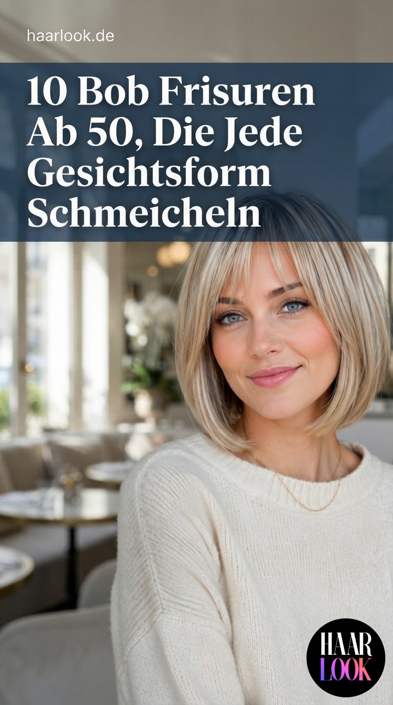 10 Bob Frisuren Ab 50, Die Jede Gesichtsform Schmeicheln