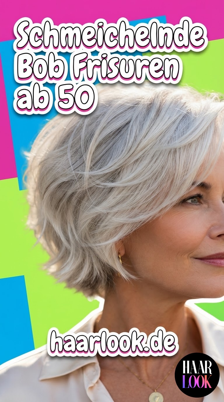 Schmeichelnde Bob Frisuren ab 50