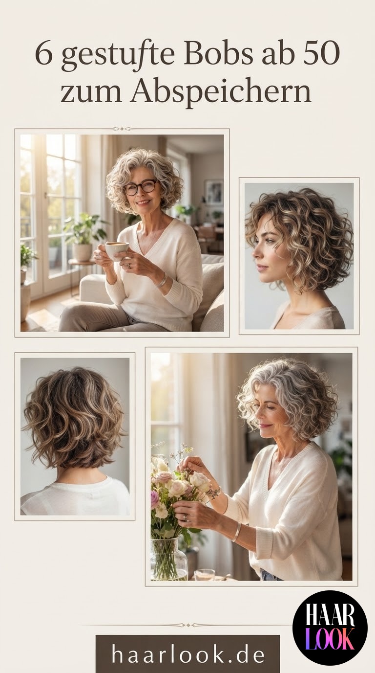 6 gestufte Bobs ab 50 zum Abspeichern